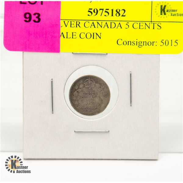 1903 SILVER CANADA 5 CENTS FISHSCALE COIN