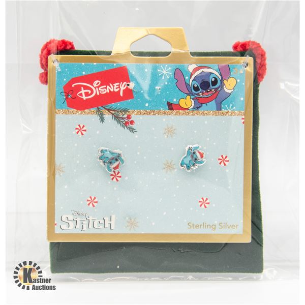NEW DISNEY STITCH STERLING SILVER STUD