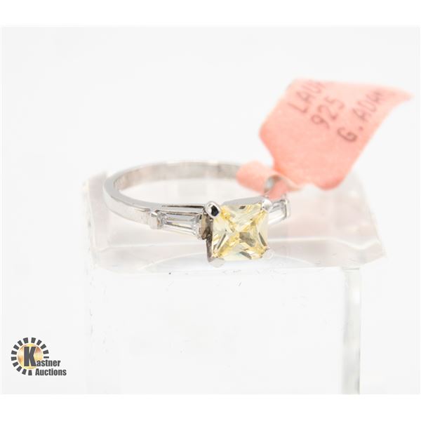 NEW LAUREN .925 G.ADAMS CZ RING SIZE 7