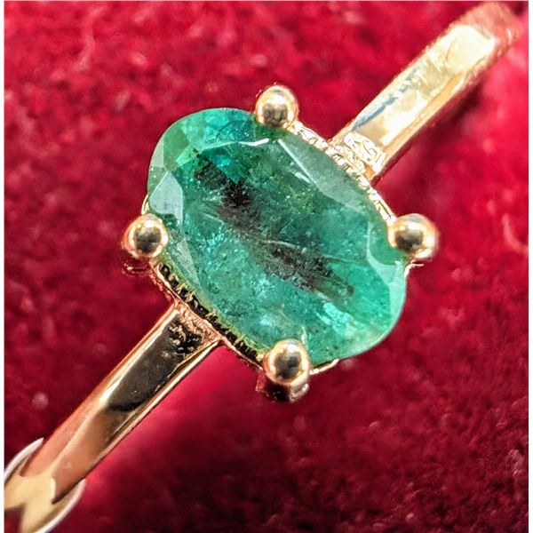 BZ1998-86A 14K 1.5G EMERALD 0.5CT RING