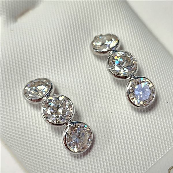 BZ1628-1 10K MOISSANITE(3.4CT) EARRINGS