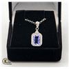 Image 1 : #687-1.25 CT RADIANT CUT VIOLET BLUE