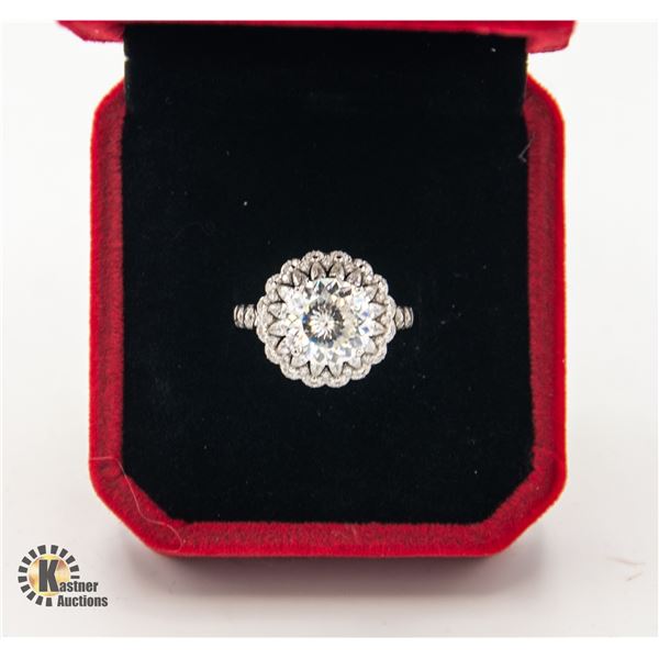 #684-HAND SET 3.00 CT ROUND BRILLIANT CUT