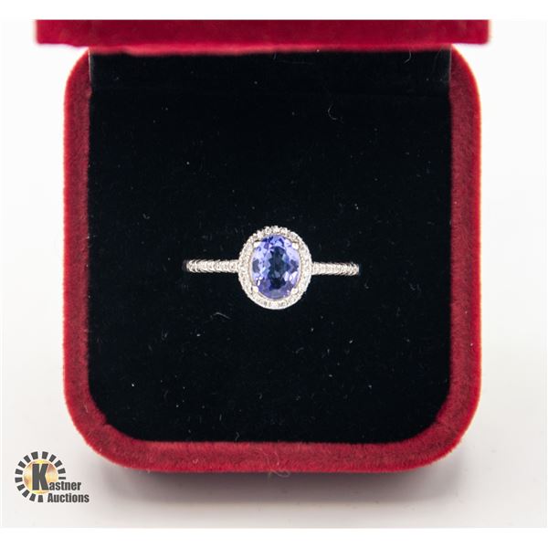 #698-0.85 CT VIOLET BLUE TANZANITE OVAL IN