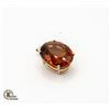 Image 1 : 46.62 CARATS ORANGE CITRINE GEM .925 PENDANT