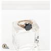 Image 1 : 3.86 CTS BLACK DIAMOND .925 RING SZ 6 WITH COA