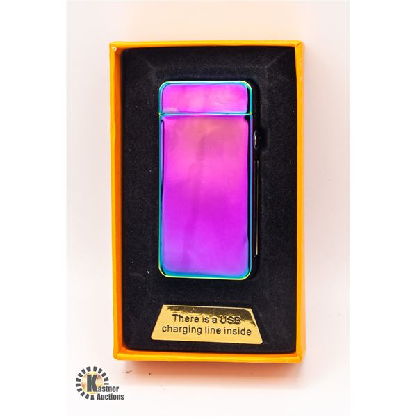 NEW RAINBOW METALLIC USBCHARGED PLASMA ARC LIGHTER