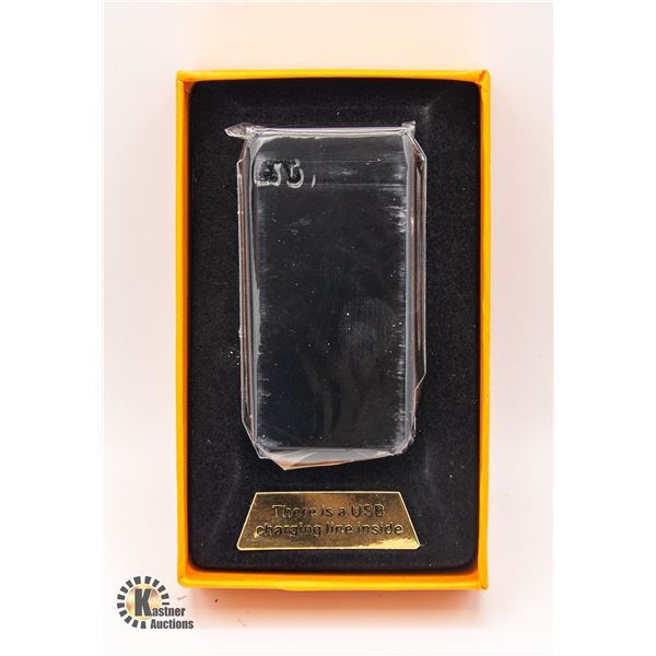 NEW BLACK METAL USB CHARGED PLASMA ARC LIGHTER