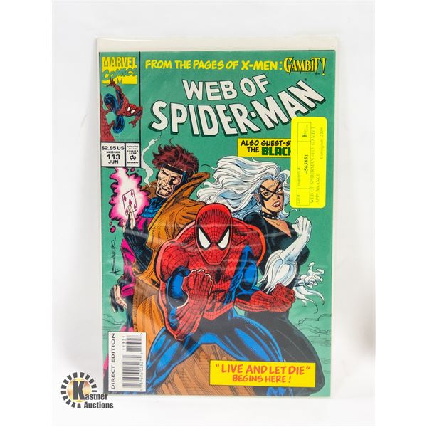 WEB OF SPIDERMAN #113. GAMBIT APPEARANCE