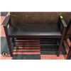 Image 1 : ESPRESSO WOOD SHOE RACK WITH TOP BENCH