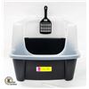 Image 1 : NEW 2 TONE CAT LITTER BOX WITH RAISED SIDE GUARDS