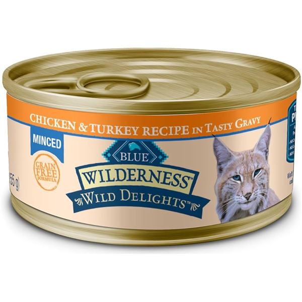 BRAND NEW 5.5 OZ X 24 BLUE WILDERNESS WET CAT FOOD
