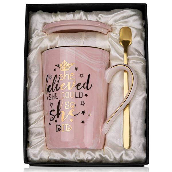 BRAND NEW SHE BELIEVED SHE COULD PINK MUG