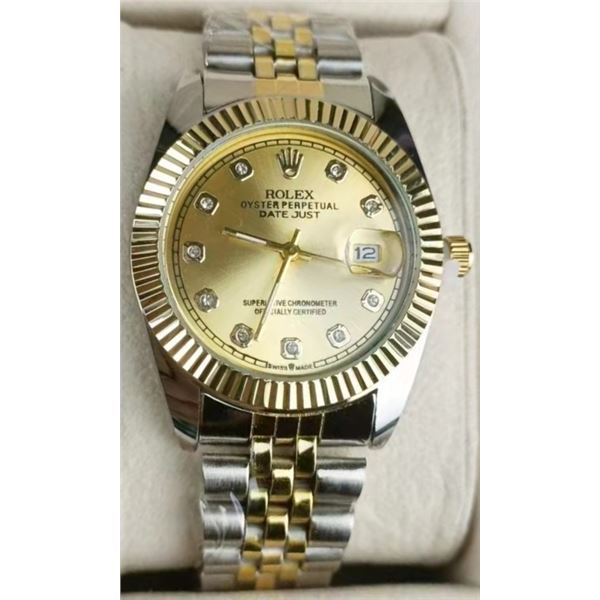 NEW REPLICA ROLEX "DATE JUST" QUARTZ WATCH
