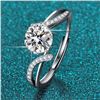 Image 1 : 1 CT GRA CERTIFIED BRILLIANT CUT MOISSANITE 925S