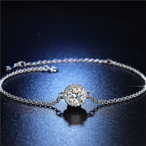 1 CT GRA CERTIFIED MOISSANITE 925 SILVER BRACELET