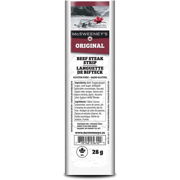 10 PACKS OF MCSWEENEY'S ORIGINAL BEEF STEAK STRIP