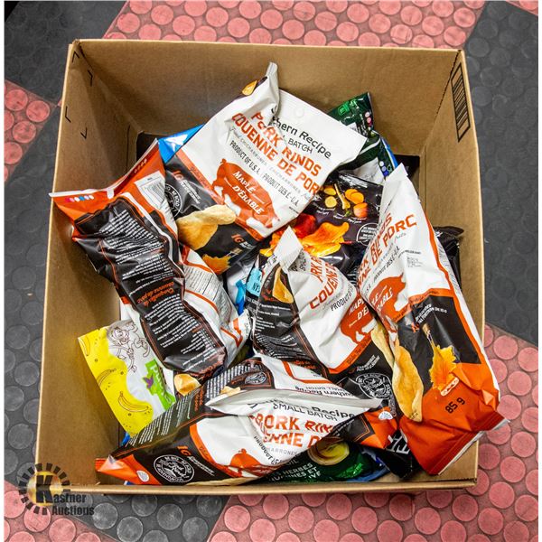 LARGE BOX OF CHIPS AND CRISPY MINIS
