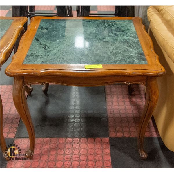 STONE TILE TOP SIDETABLE 24" X 24" X 20"