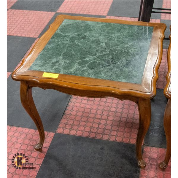 STONE TILE TOP SIDETABLE 24" X 24" X 20"