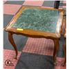 Image 1 : STONE TILE TOP SIDETABLE 24" X 24" X 20"