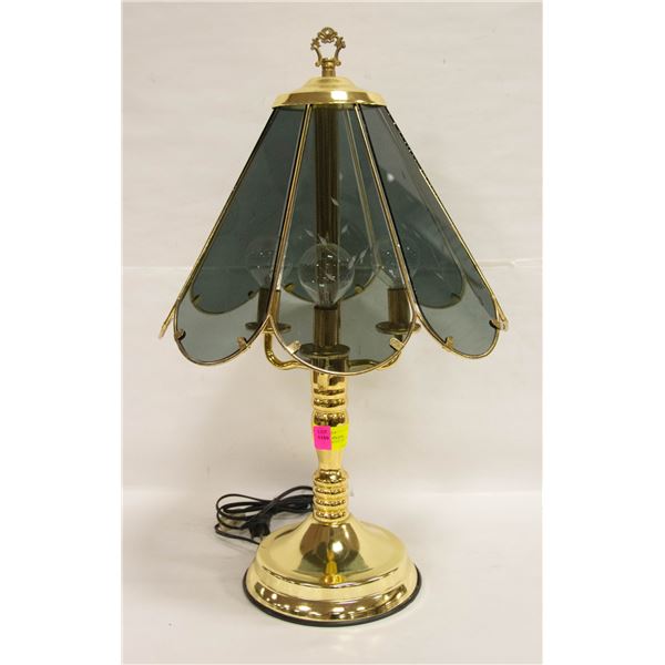 GLASS AND BRASS LIKE TABLE LAMP