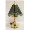 Image 1 : GLASS AND BRASS LIKE TABLE LAMP