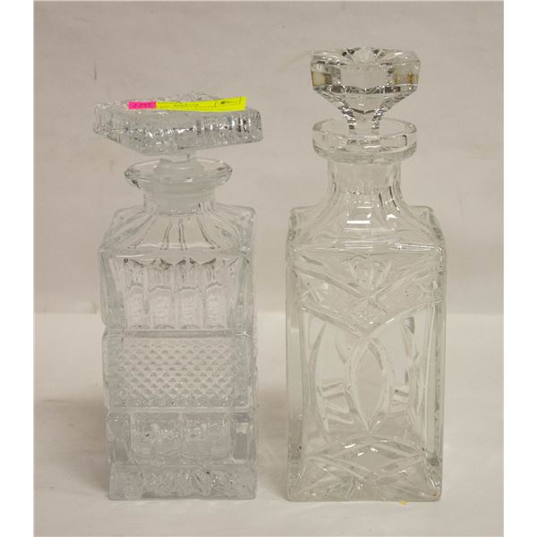 TWO ESTATE LEAD CRYSTAL DECANTERS