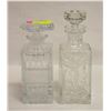 Image 1 : TWO ESTATE LEAD CRYSTAL DECANTERS