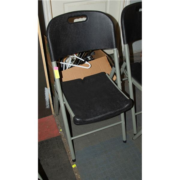 NEW DELUXE U-LINE BLACK FOLDING CHAIR CAPACITY 500