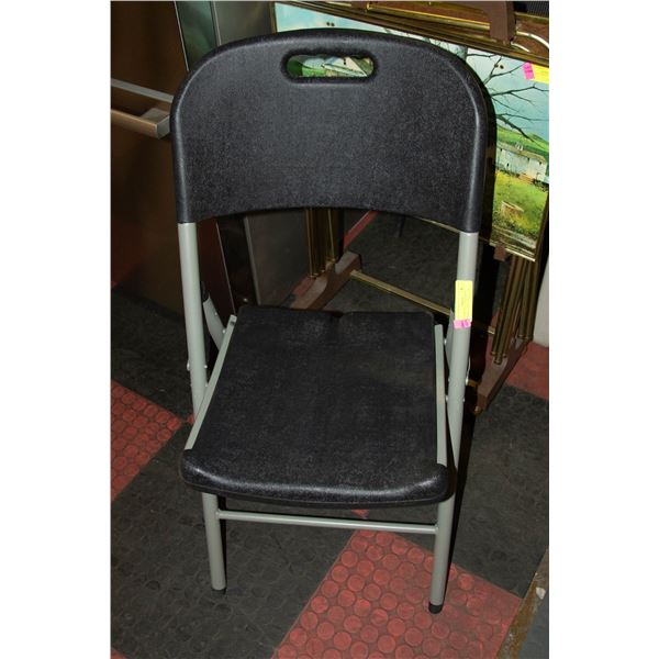 NEW DELUXE U-LINE BLACK FOLDING CHAIR CAPACITY 500