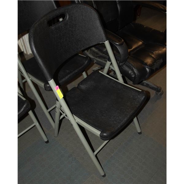 NEW DELUXE U-LINE BLACK FOLDING CHAIR CAPACITY 500