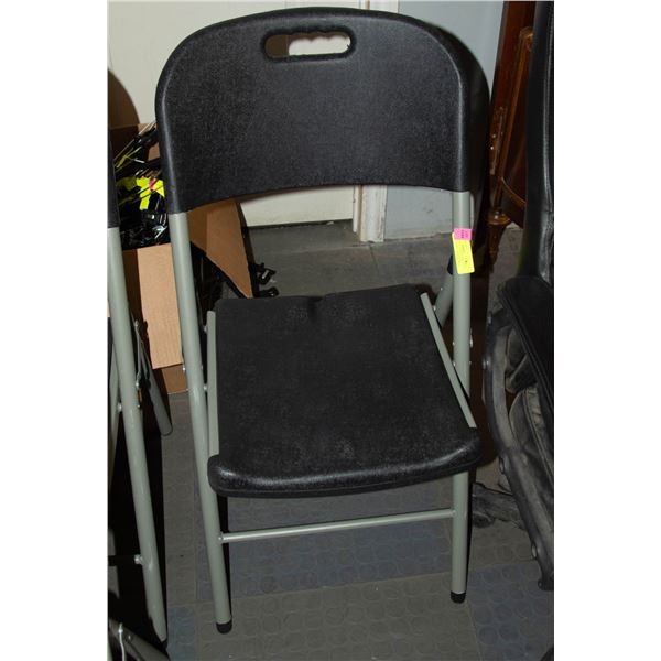 NEW DELUXE U-LINE BLACK FOLDING CHAIR CAPACITY 500