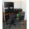 Image 1 : OFFICE DESK LOT INCLUDES DESK, CHAIRS AND MORE