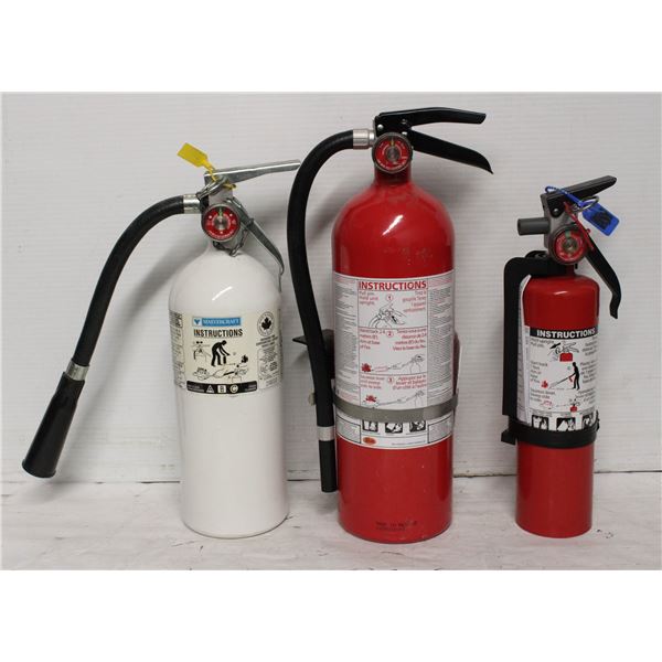 LOT OF 3 FIRE EXTINGUISHERS