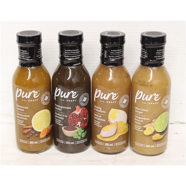 4 KRAFT PURE DRESSING & MARINADE VINIAGRETTE