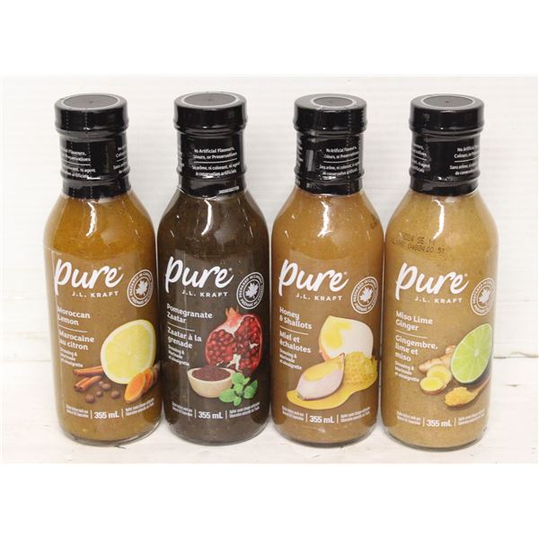 4 KRAFT PURE DRESSING & MARINADE VINIAGRETTE