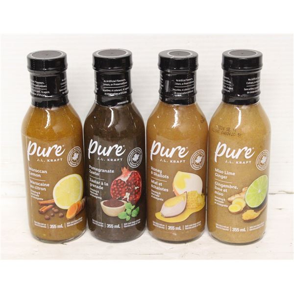 4 KRAFT PURE DRESSING & MARINADE VINIAGRETTE