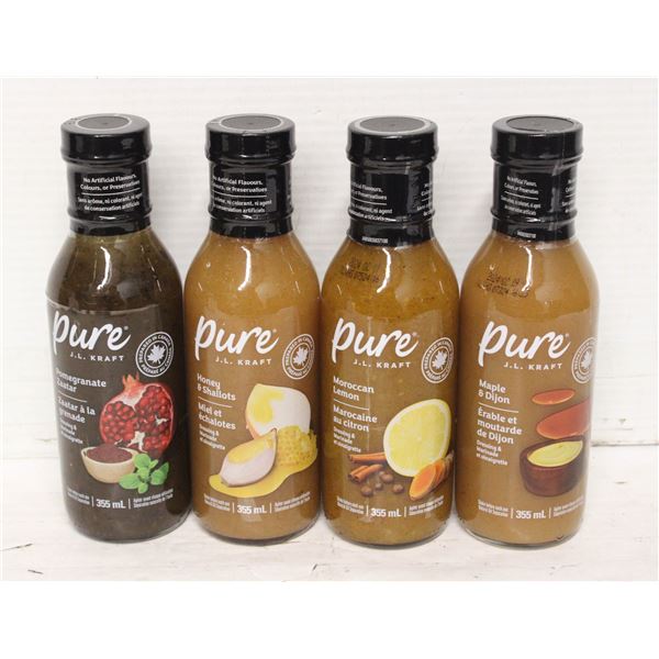 4 KRAFT PURE DRESSING & MARINADE VINIAGRETTE