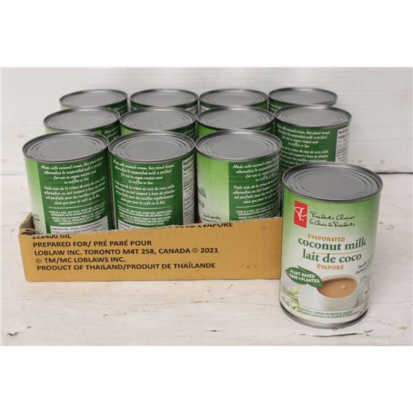 12 CANS OF PRESIDENT‘S CHOICE EVAPORATED COCONUT