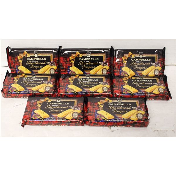 EIGHT PACKS OF CAMPBELL SCOTTISH SHORTBREAD