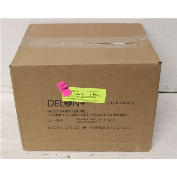 12 BOTTLES OF HAND SANITIZER GEL EXPIRED 09/2023