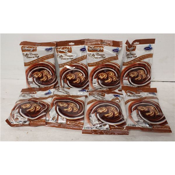 8 BAGS OF SWIRLY’S COFFEE CREAM CANDY