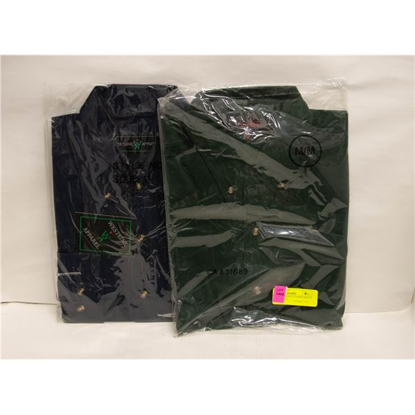 NEW MEN'S SHIRTS 1FOREST GREEN 1NAVY SIZE M