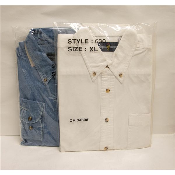 NEW MEN'S SHIRTS 1DENIM 1WHITE SIZE XL