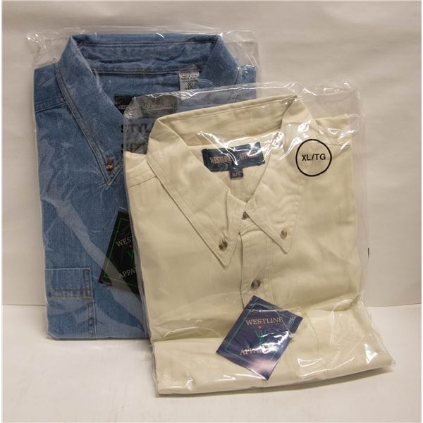 NEW MEN'S SHIRTS 1DENIM 1NATURAL SIZE XL