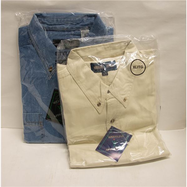 NEW MEN'S SHIRTS 1DENIM 1NATURAL SIZE XL