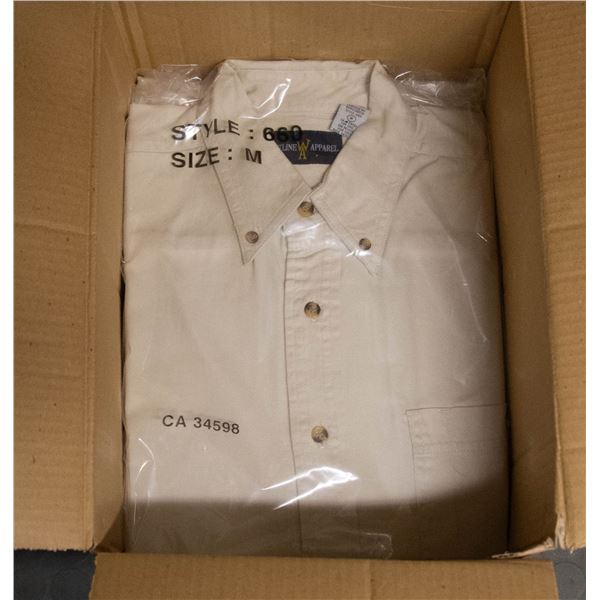 NEW MEN'S SHIRTS CASE OF 9 NATURAL SIZE M