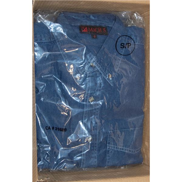 NEW MEN'S SHIRTS CASE OF 9 DENIM SIZE S