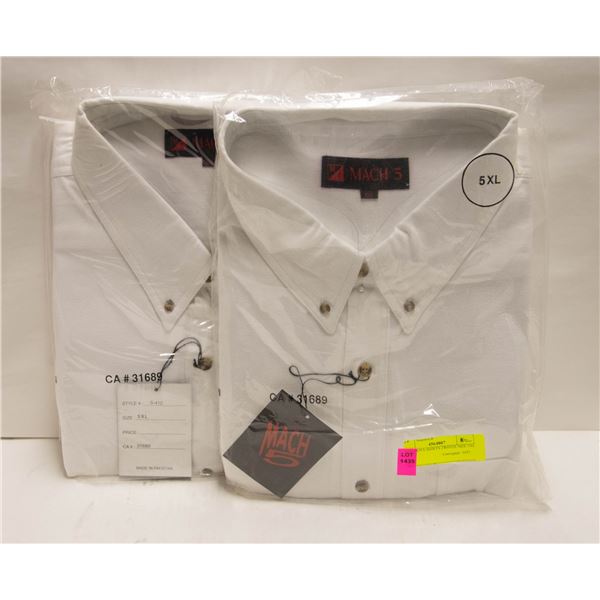 NEW MEN'S SHIRTS 2WHITE SIZE 5XL